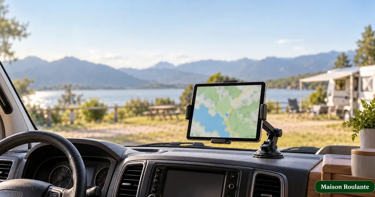 Support tablette camping car